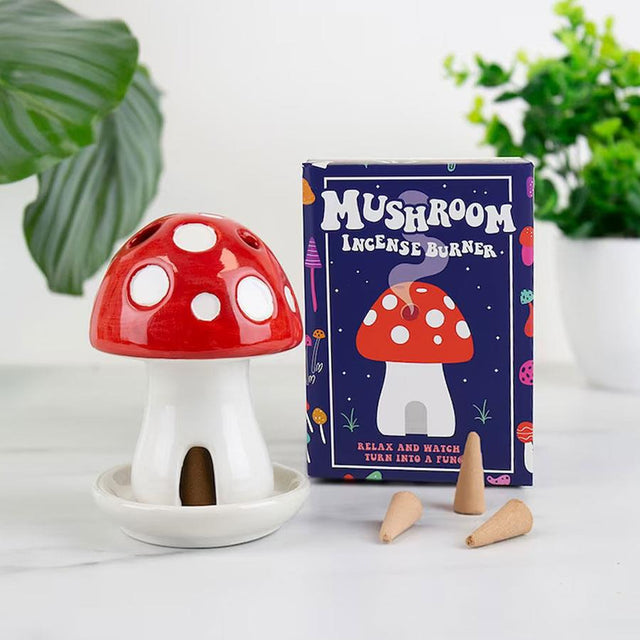 Mushroom House Incense Burner