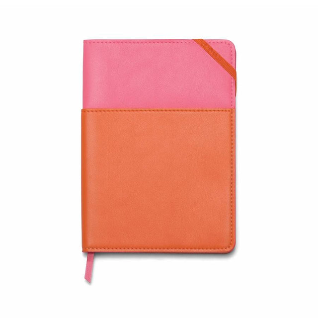 Pink & Chili Red Vegan Leather Pocket Journal