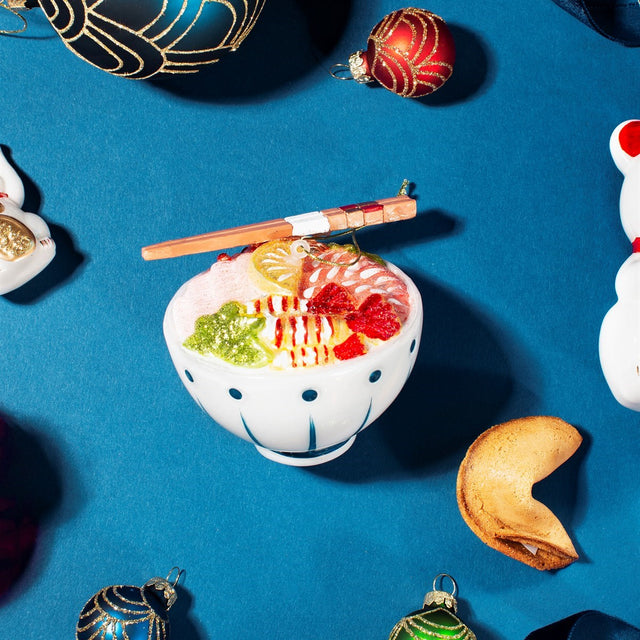 Ramen Bowl Shaped Christmas Bauble Sass & Belle