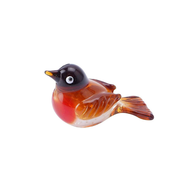 Winter Robin Mini Glass Decoration