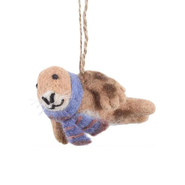 Salty the Seal Felt Christmas Decoration Pachamama