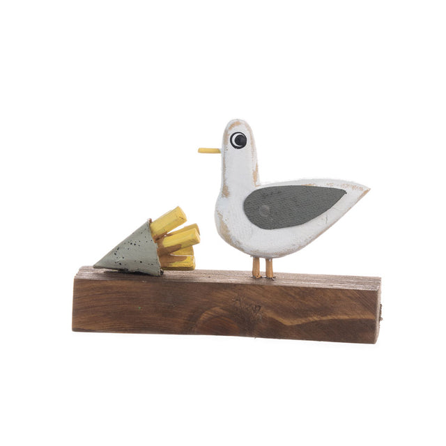 Shoeless Joe Seagull's Lunch Block Decoration