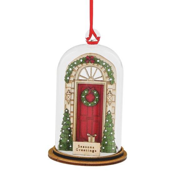 Seasons Greetings Glass Dome Decoration