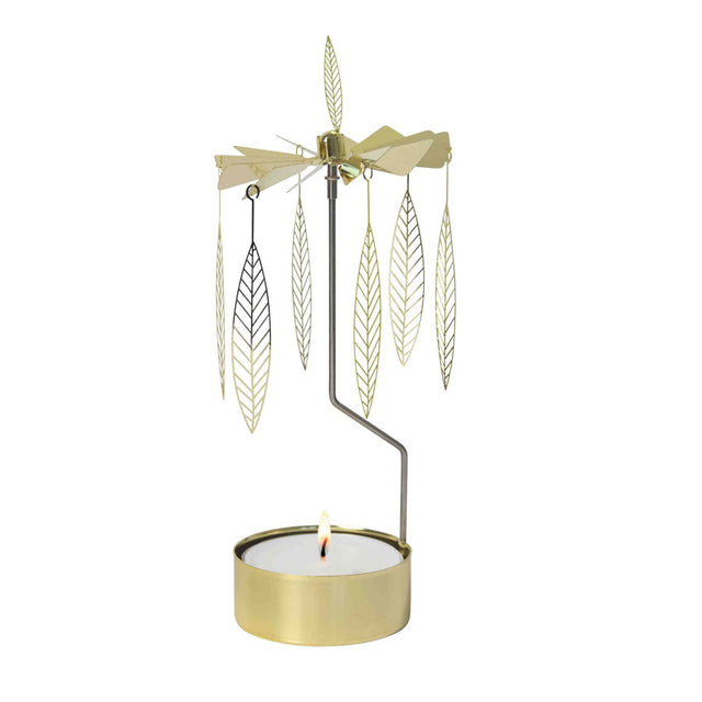 Salix Stig Tea Light Rotary in Gold