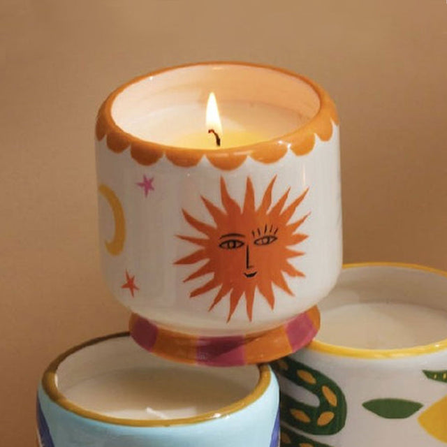 Orange Blossom Sun Ceramic Candle