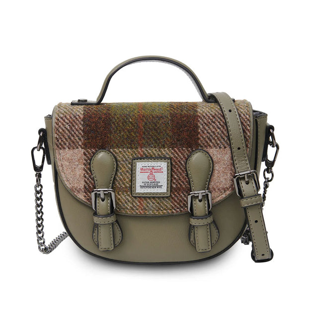 Islander Harris Tweed Chestnut Tartan Mini Cobble Satchel