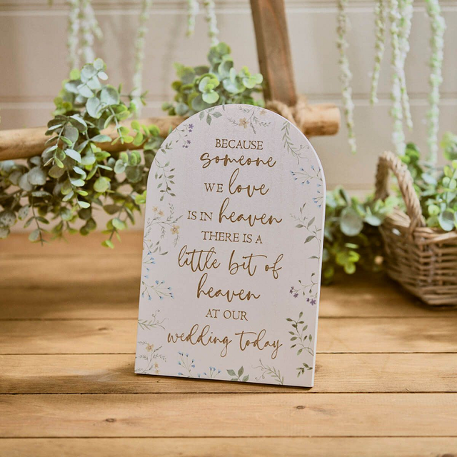 Wedding Plaque - Because Someone We Love