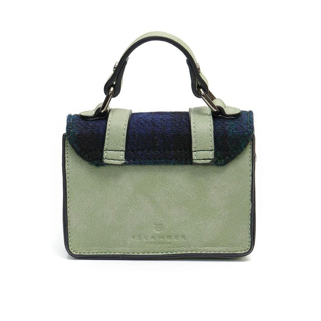 Wee Satchel in Green Dogtooth Harris Tweed