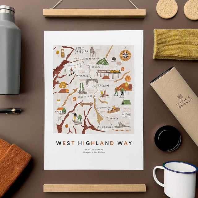 West Highland Way Print with Hanger