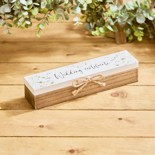 Wedding Certificate Wood Box