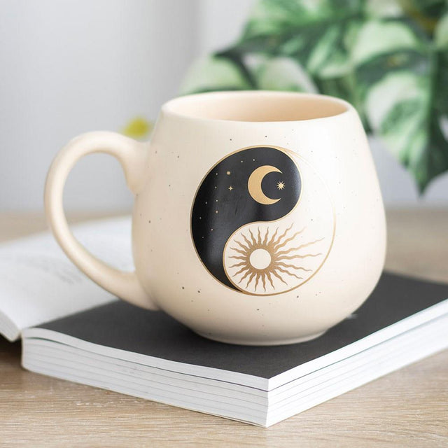 Yin Yang Moon and Sun Rounded Mug