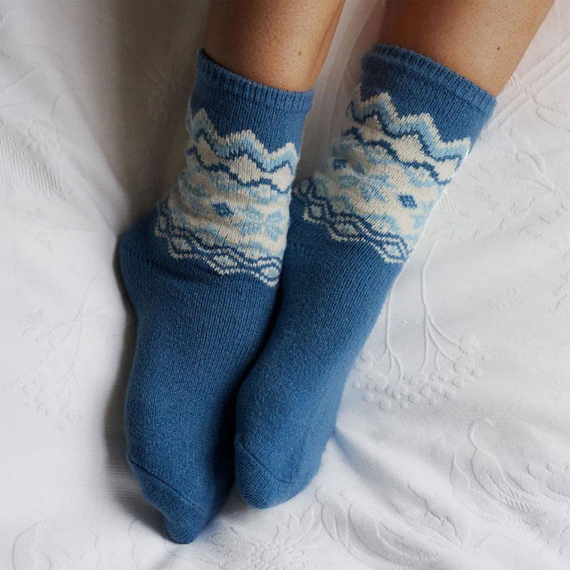Blue Darcie Fairisle Women's Socks
