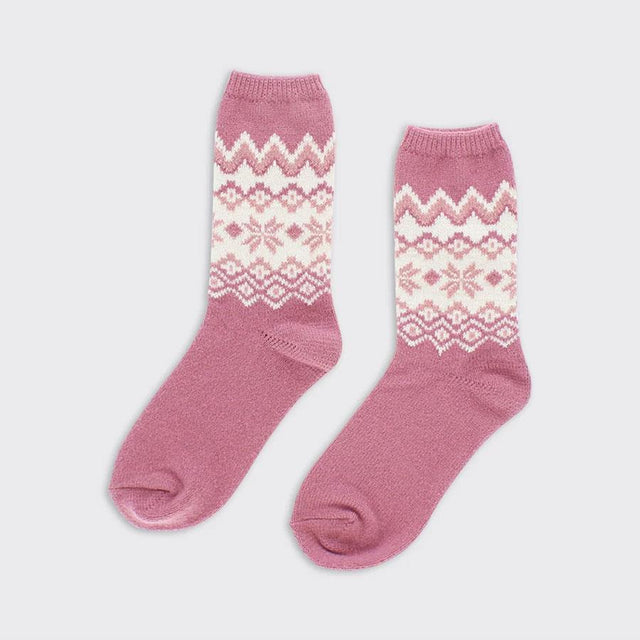 Pink Darcie Fairisle Women's Socks