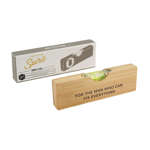 For the Man Wooden Spirit Level Bottle Opener