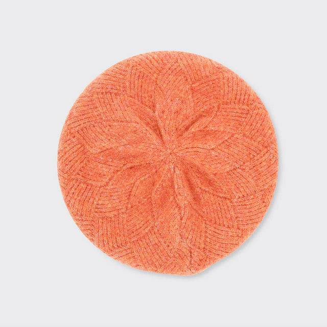 Orange Soft Knit Beret