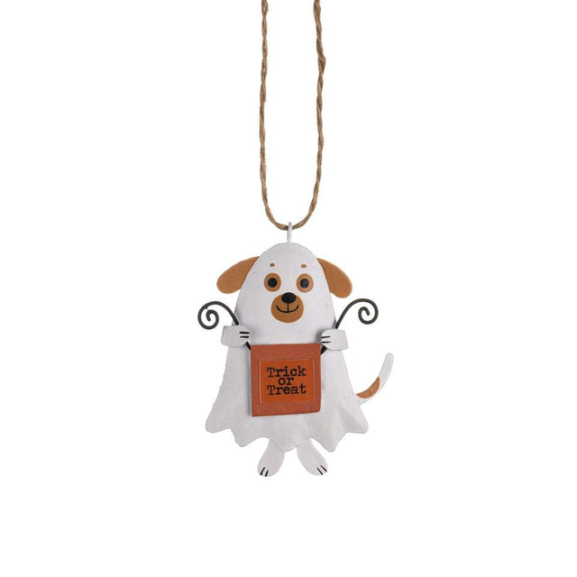Trick or Treat Dog Metal Hanging Decoration