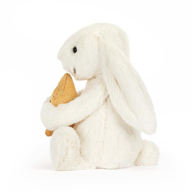 Jellycat Cream Bunny with Star Side Facing
