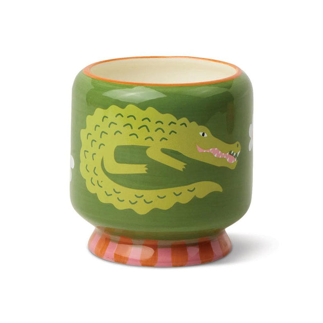 Prickly Pear Crocodile Ceramic Candl