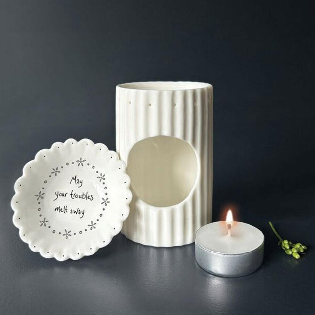 May Your Troubles Melt Away Porcelain Wax Melt Burner