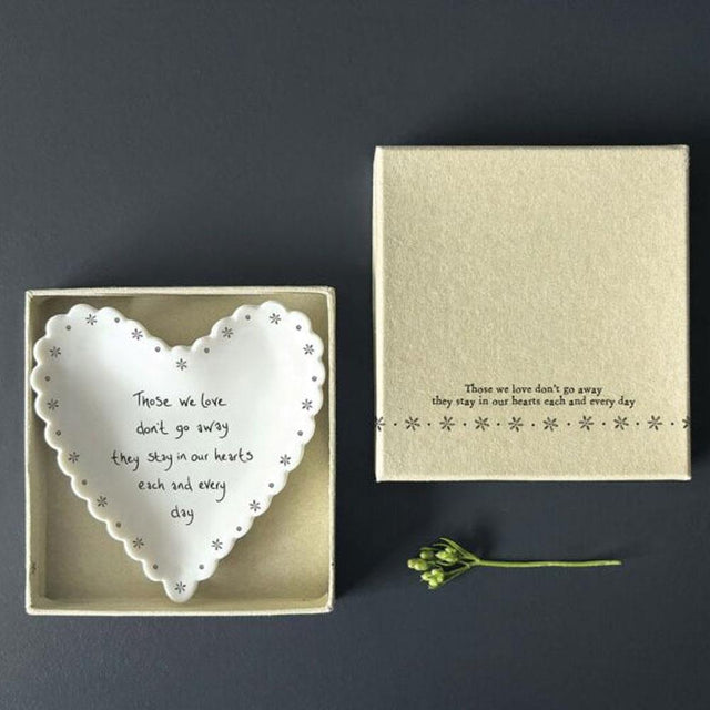 Those We Love Scallop Porcelain Heart Dish with Gift Box