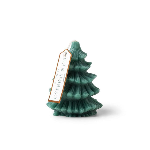 Short Cypress & Fir Tree Totem Candle