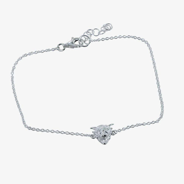Reeves and Reeves Highland Cow Bracelet in Silver