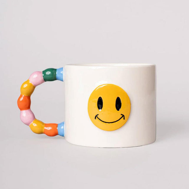Smiley Face Ceramic Mug front view