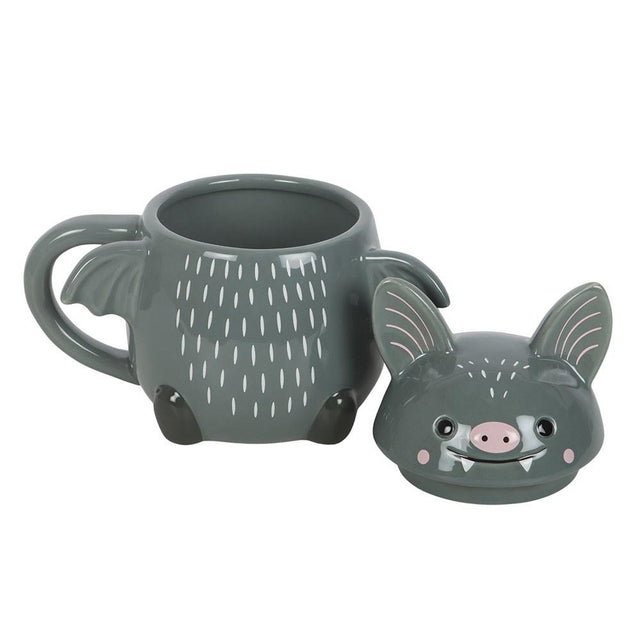 Cute Bat Lidded Ceramic Mug
