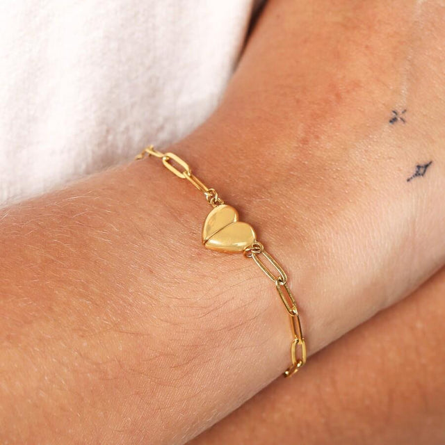 Valentines Heart Charm Bracelet view 1