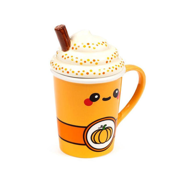 Hazel The Pumpkin Spiced Latte Ceramic Lidded Mug
