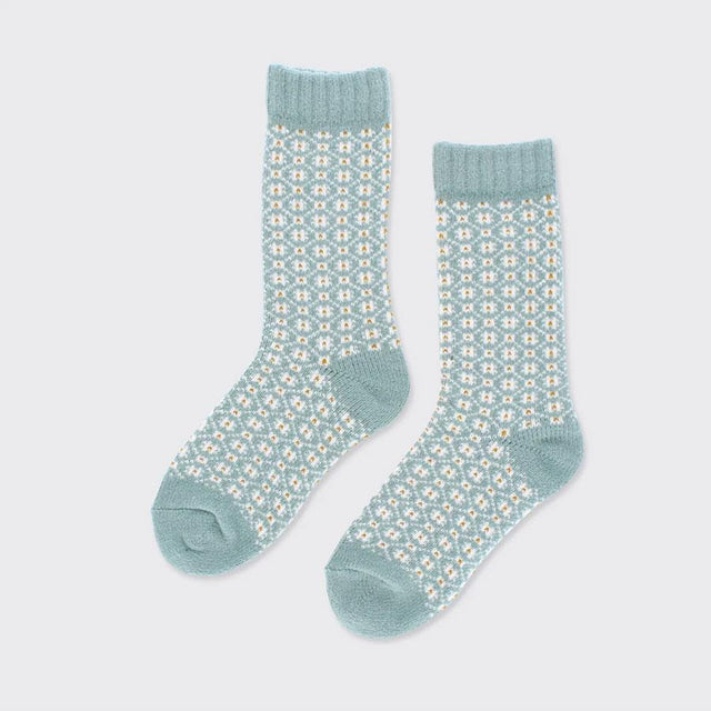 Duck Egg Lattice Super Soft Women's Socks