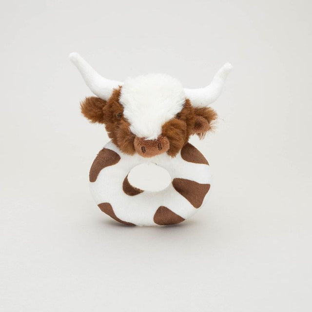 Jomanda Texas Brown and Cream Longhorn Coo Baby Rattle