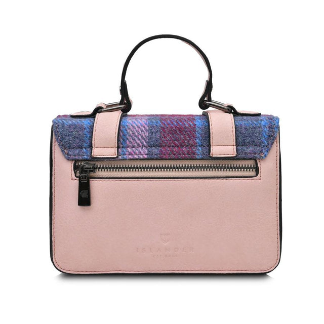 Harris Tweed Pink & Blue Tartan Mini Satchel