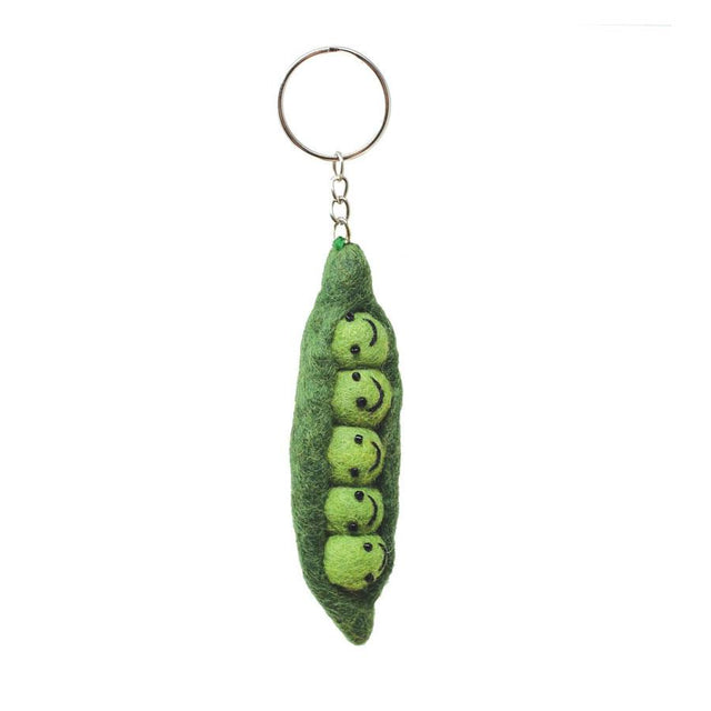 Peas Felt Keyring