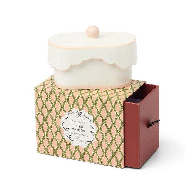 Yuzu Woods Pink Cherie Ceramic Dish Candle