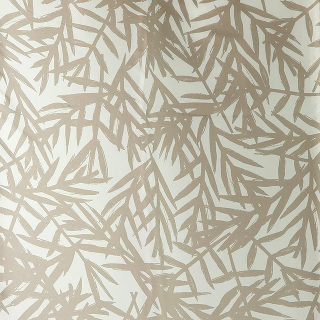 Muted Camel and Ecru Bamboo Leaf Print Scarf