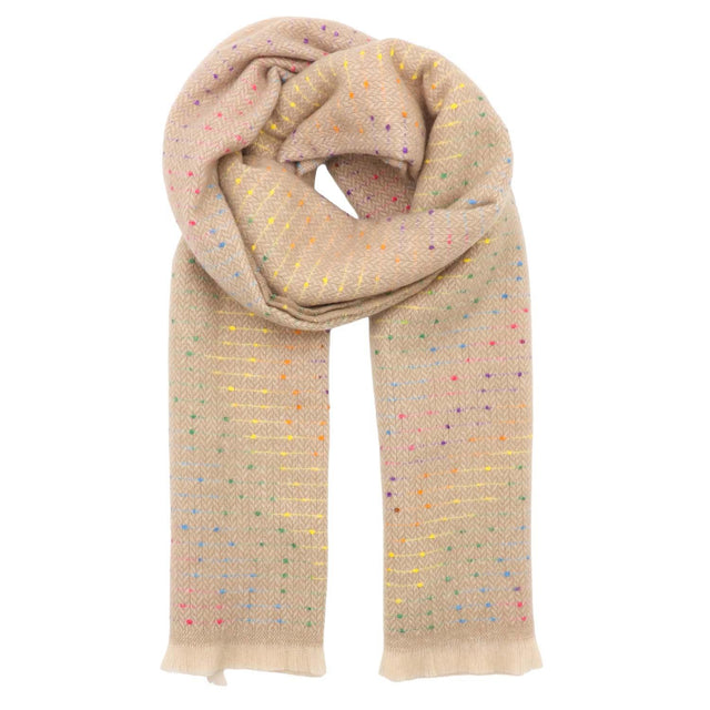 Speckled Cream Winter Scarf