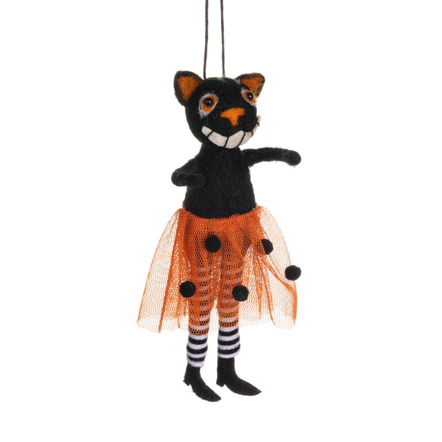 Grinning Cat in Tutu Hanging Decoration