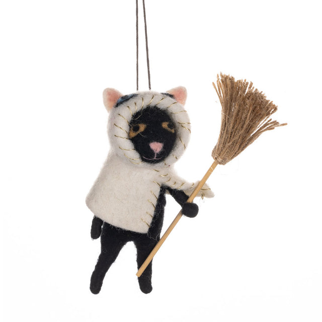 Cat in White Cape Hanging Decoration