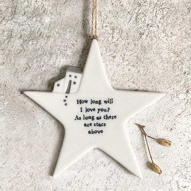 How Long will I Love You Porcelain Decoration