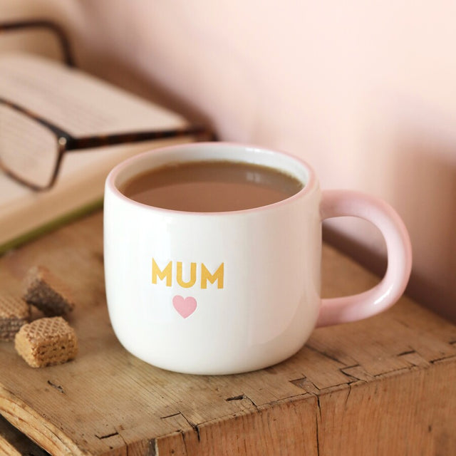 Pink Heart Mum Ceramic Mug