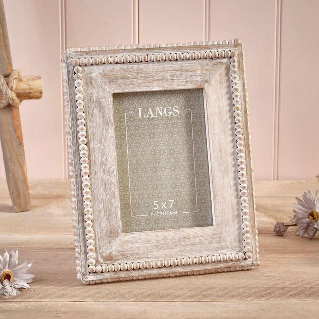 Large Mango Wood Beaded Photo Frame