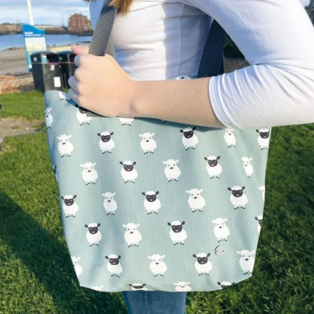 Sheep Print Canvas Tote Bag
