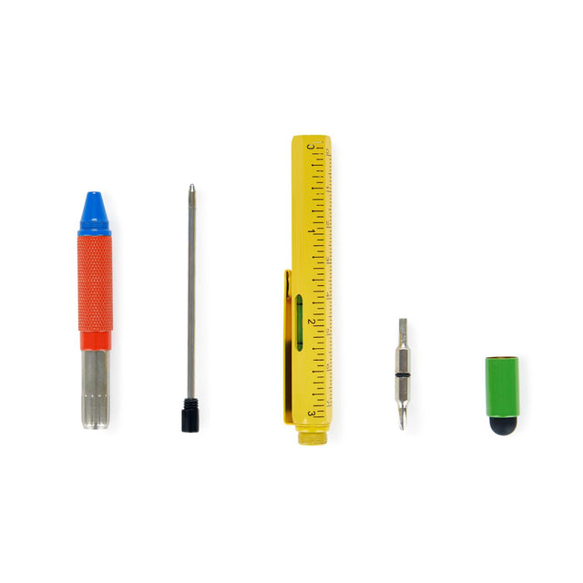 The Architect Yellow Multi Tool Pen Close Up