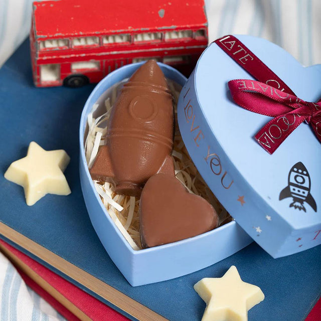 Rocket Heart Box Of Milk & White Chocolates