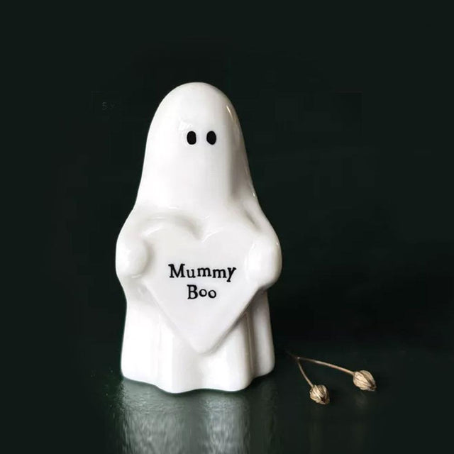 Mini Mummy Boo Porcelain Ghost Decoration