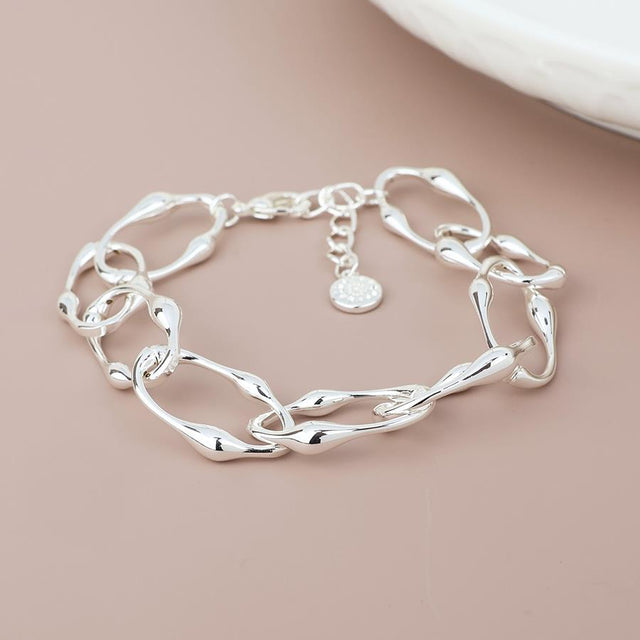 Silver Flux Link Bracelet