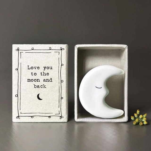 Love You to The Moon Matchbox Decoration