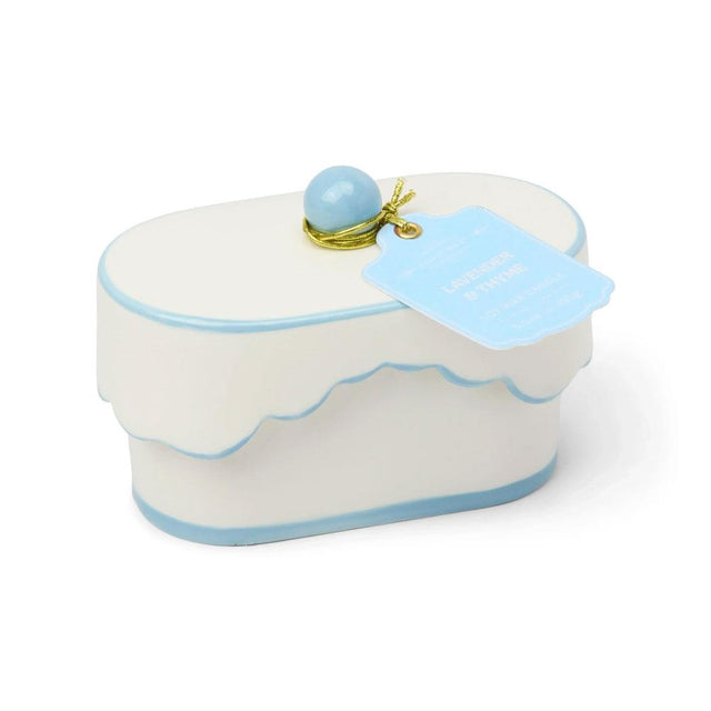 Lavender & Thyme Blue Cherie Ceramic Dish Candle