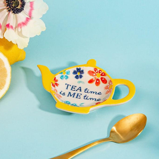 Folk Floral Tea Bag Tidy Trinket Dish